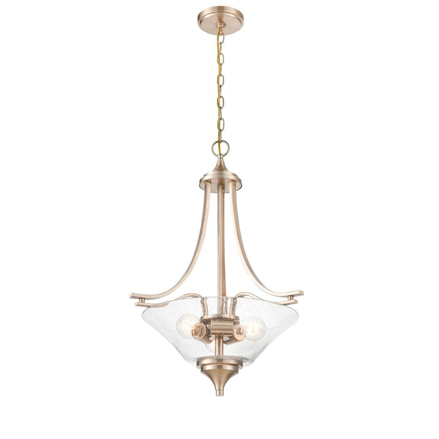 Millennium Lighting Natalie 3 Light Pendant, Modern Gold/Clear - 1473-MG