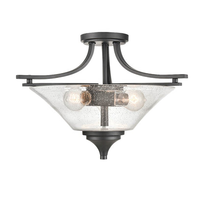 Millennium Natalie 3 Light 13" Semi-Flush Ceiling Mount, Clear