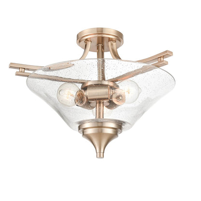 Millennium Natalie 3 Light 13" Semi-Flush Ceiling Mount, Clear