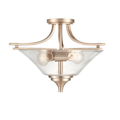 Millennium Natalie 3 Light 13" Semi-Flush Ceiling Mount, Clear