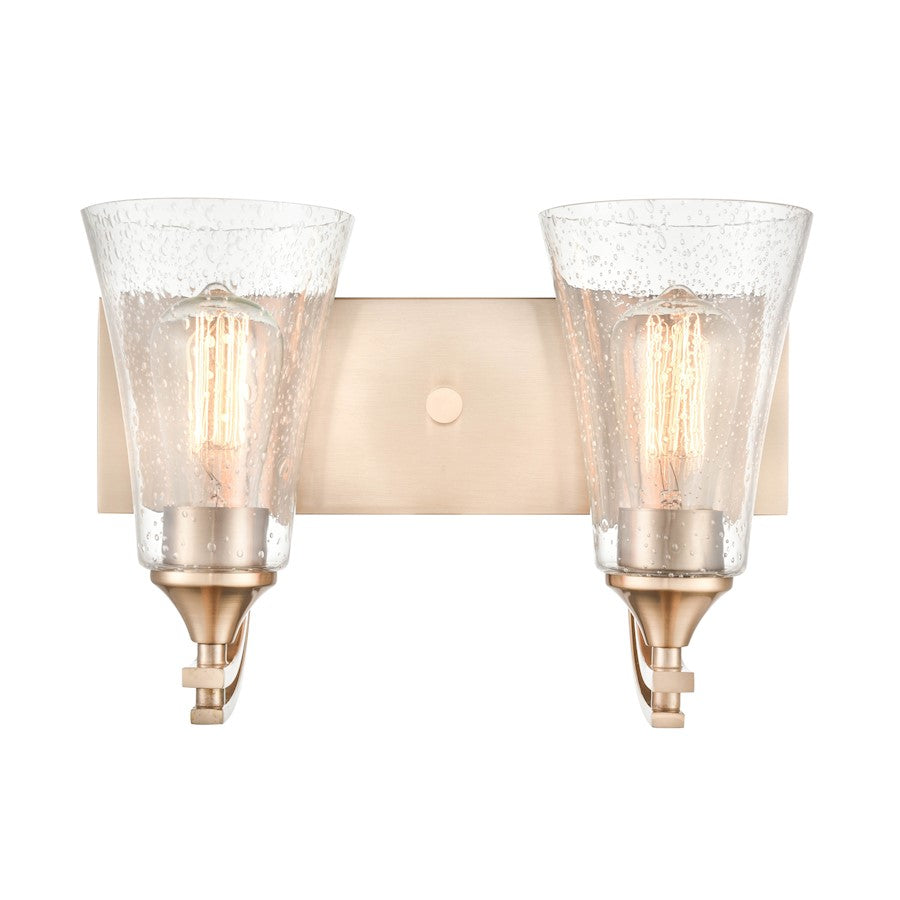 Millennium Lighting Natalie 2 Light Vanity, Modern Gold/Clear - 1492-MG