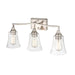 Millennium Lighting Caily 3 Light Vanity, Brushed Nickel/Clear - 2103-BN