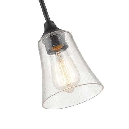 Millennium Lighting Caily 1 Light Linear Pendant, Matte Black/Clear - 2121-MB