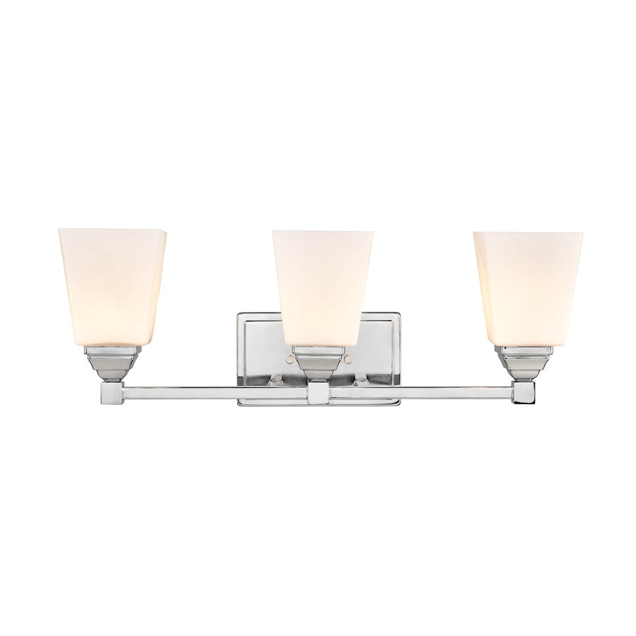 Millennium Lighting 3 Light 8.25" Vanity, Chrome/Clear - 26003-CH