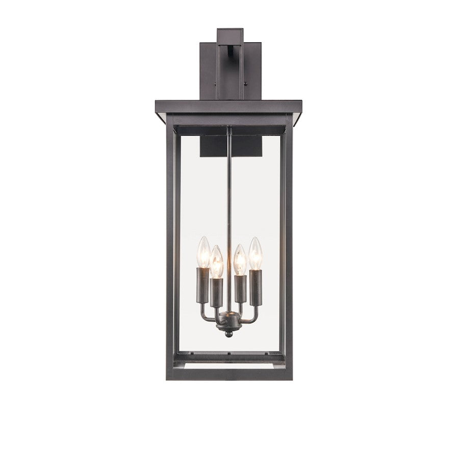 Millennium Lighting Barkeley 4 Light Outdoor Sconce, Bronze/Clear - 2606-PBZ