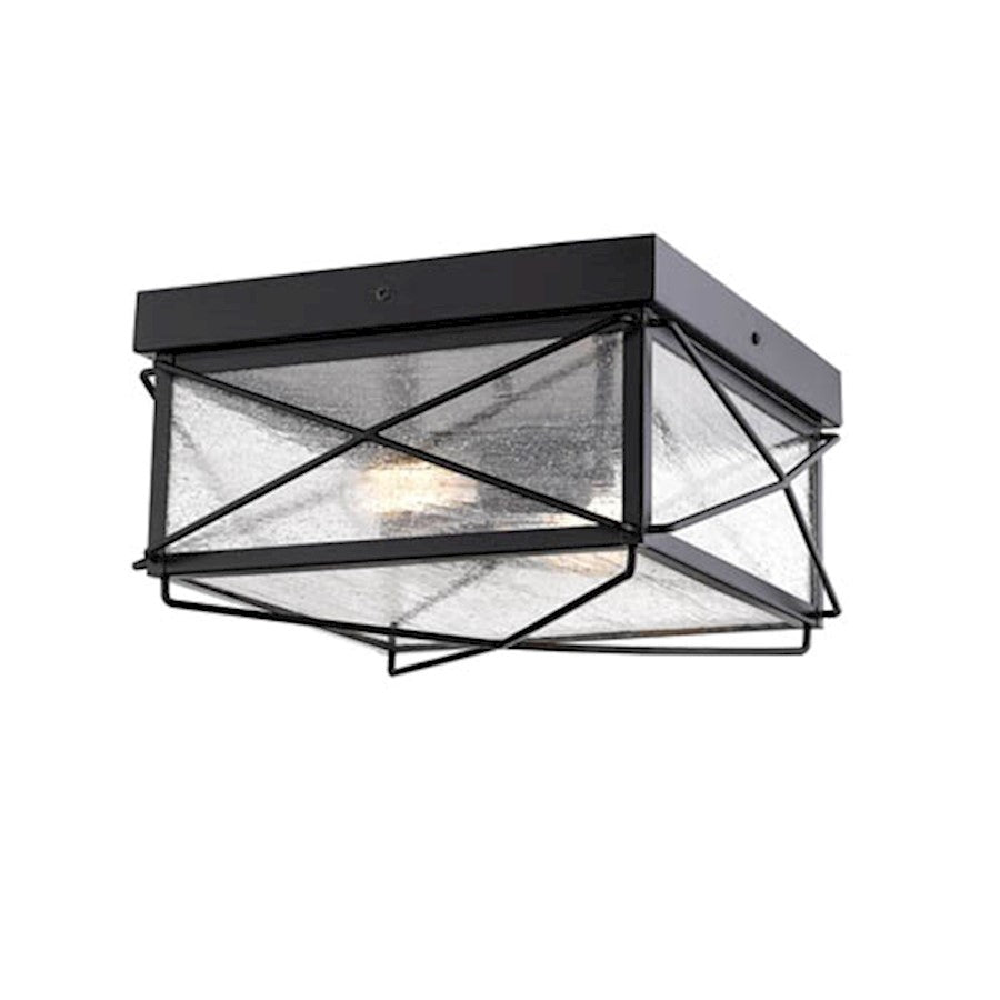 Millennium Robinson 2Light 7.5" Flush Mount, Black - 2616-PBK