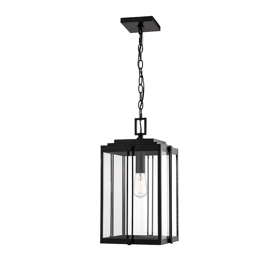 Millennium Oakland 1 Light 17.5" Outdoor Hanging Lantern, Black - 2635-PBK