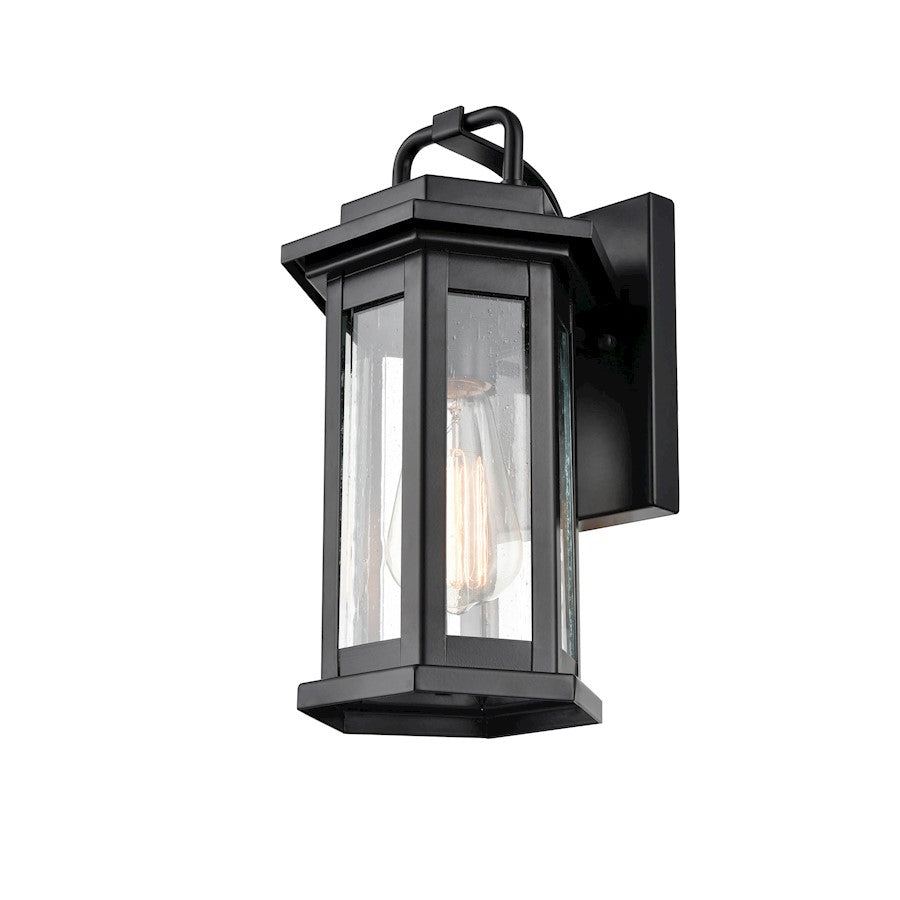 Millennium Ellis 1 Light 12" Outdoor Wall Bracket, Black - 2681-PBK