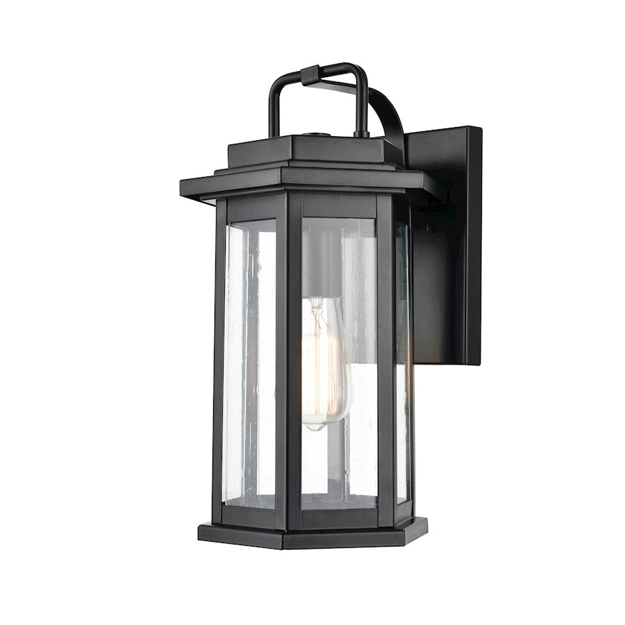 Millennium Lighting Ellis 1 Light Outdoor Wall, PC Black/Clear Seed - 2683-PBK