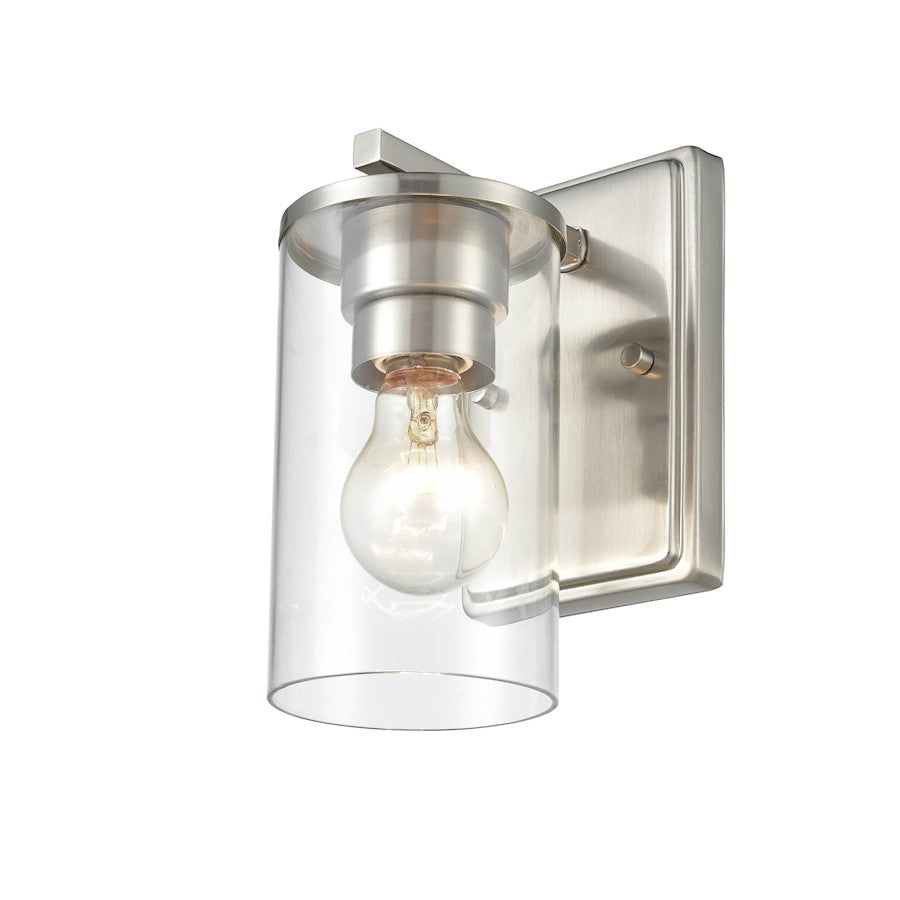 Millennium Lighting Verlana 1 Light Wall Sconce, Nickel/Clear - 2701-BN