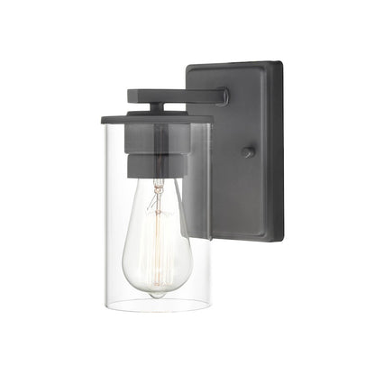 Millennium Lighting Verlana 1 Light Wall Sconce, Matte Black/Clear - 2701-MB