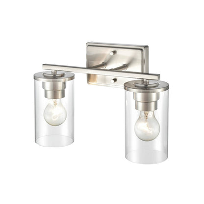 2 Light Bathroom Vanity Light, Nickel