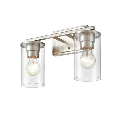 2 Light Bathroom Vanity Light, Nickel