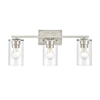 3 Light Bathroom Vanity Light, Nickel