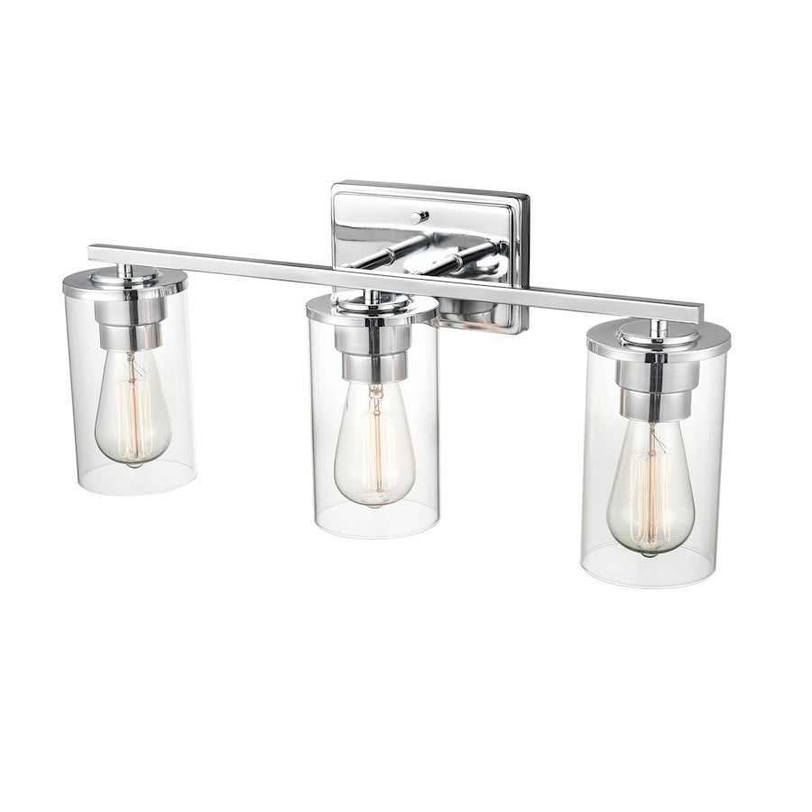 3 Light Bathroom Vanity Light, Clear