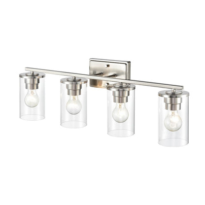 4 Light Bathroom Vanity Light, Brushed Nickel