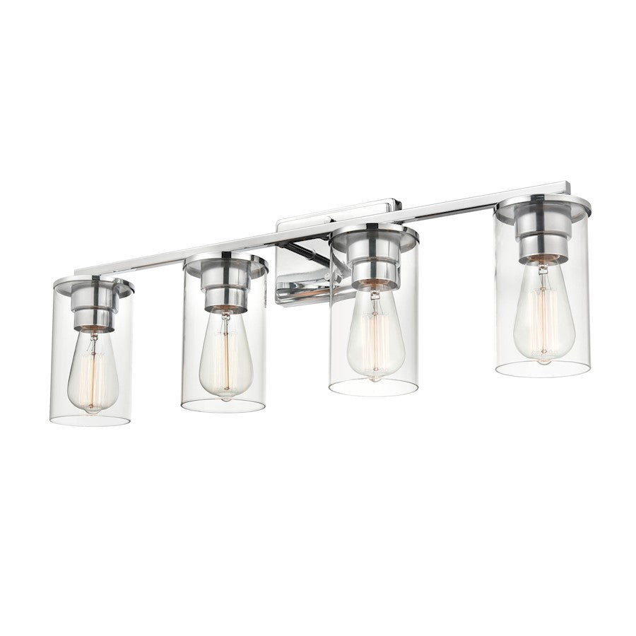 4 Light Bathroom Vanity Light, Clear