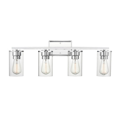 4 Light Bathroom Vanity Light, Clear