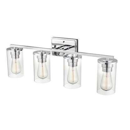 4 Light Bathroom Vanity Light, Clear