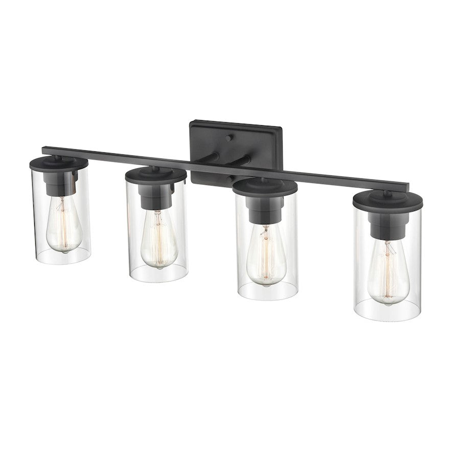 4 Light Bathroom Vanity Light, Clear