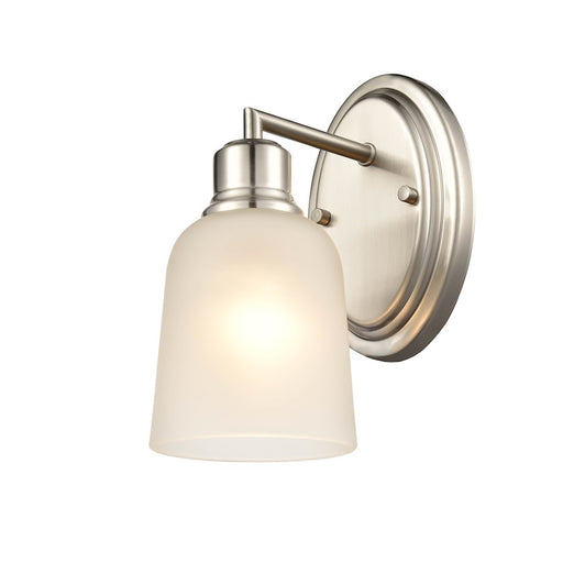 Millennium Lighting Amberle Wall Sconce, Nickel/Frosted White - 2801-BN