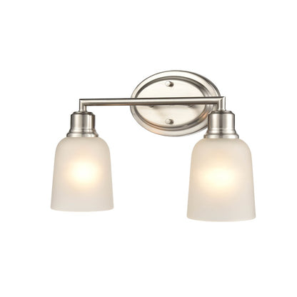 2 Light Bathroom Vanity Light, Nickel