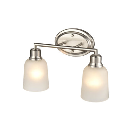 2 Light Bathroom Vanity Light, Nickel