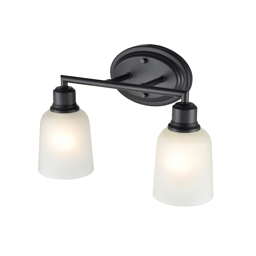 2 Light Bathroom Vanity Light, Black