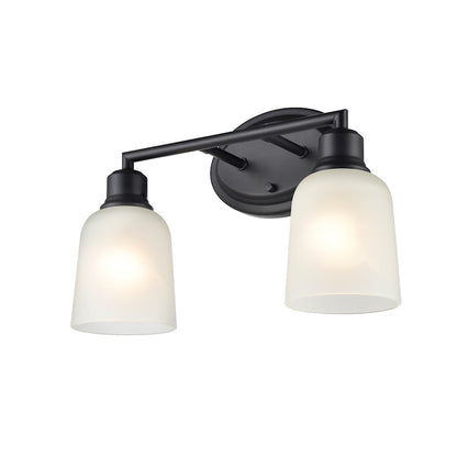 2 Light Bathroom Vanity Light, Black