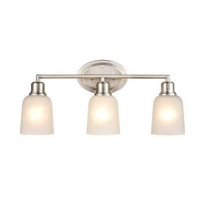 3 Light Bathroom Vanity Light, Nickel