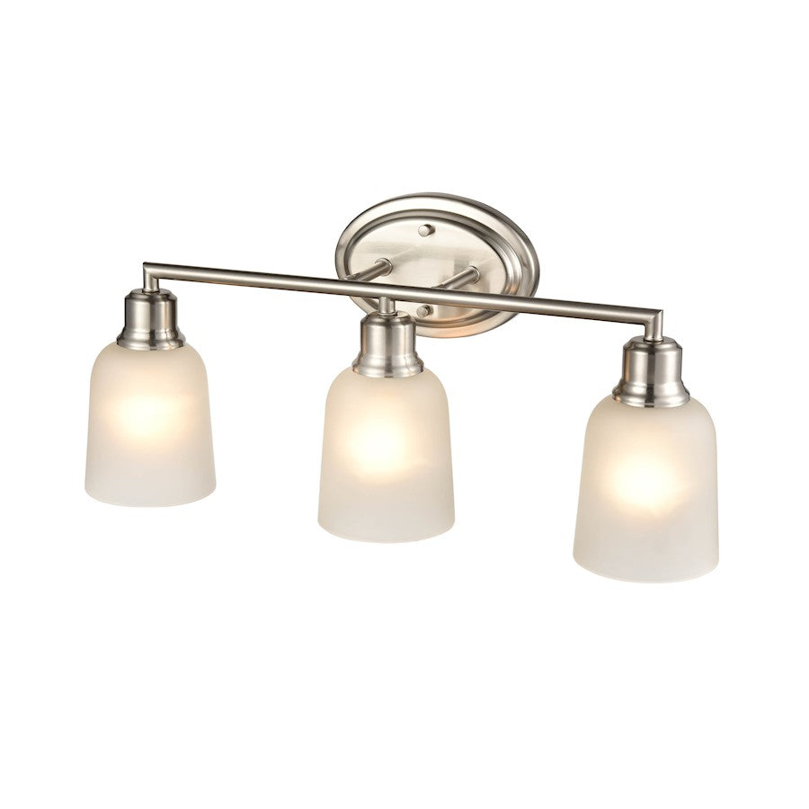 3 Light Bathroom Vanity Light, Nickel