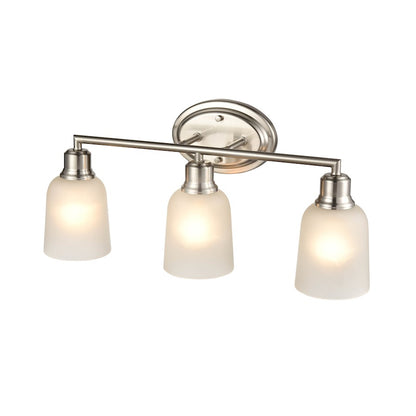 3 Light Bathroom Vanity Light, Nickel