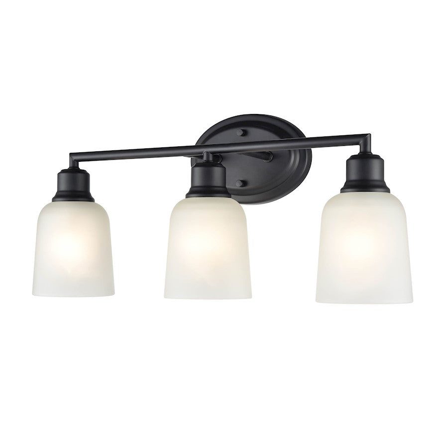 3 Light Bathroom Vanity Light, Black