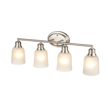 4 Light Bathroom Vanity Light, Nickel