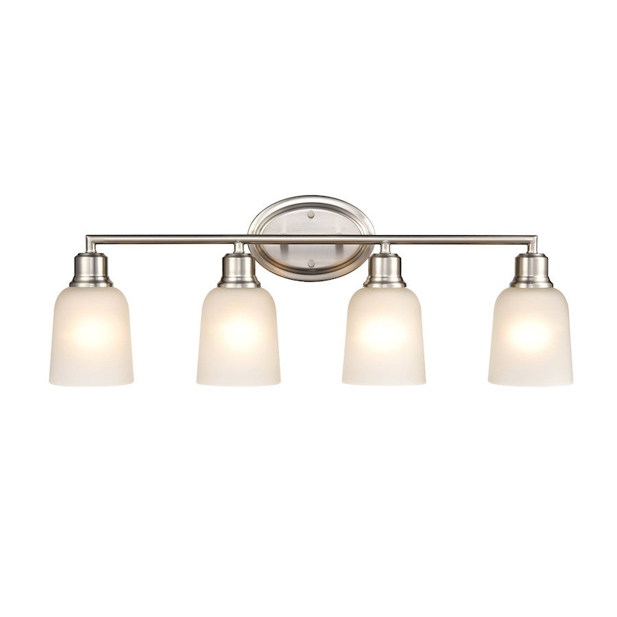 4 Light Bathroom Vanity Light, Nickel