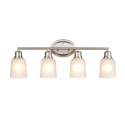 4 Light Bathroom Vanity Light, Nickel