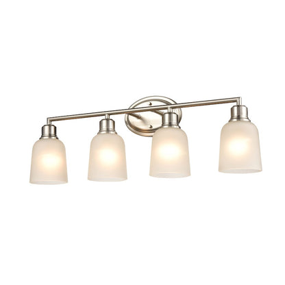 4 Light Bathroom Vanity Light, Nickel