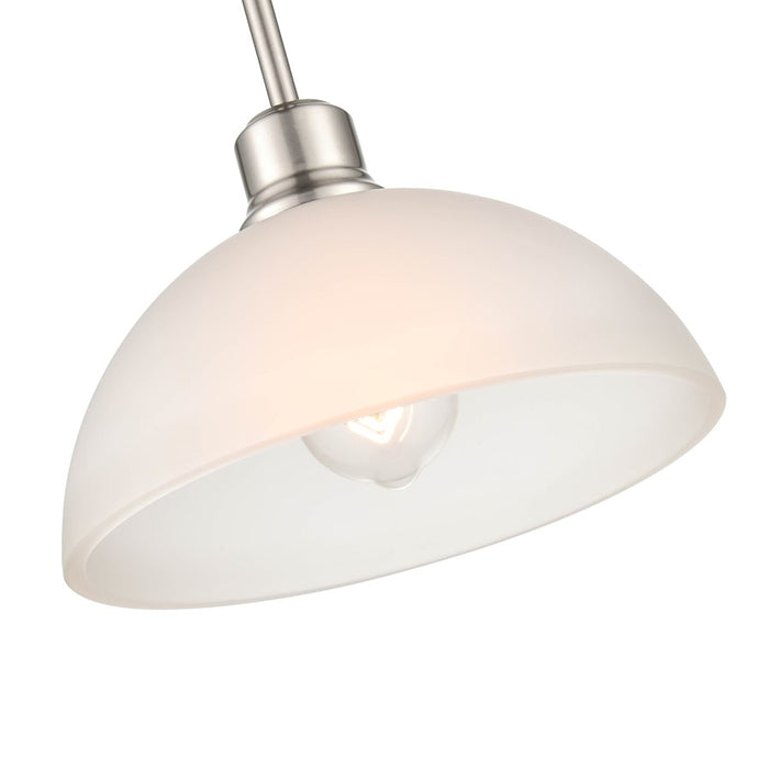 Millennium Lighting Amberle 1 Light Pendant, Brushed/Frosted White