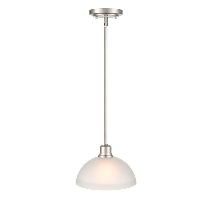 Millennium Lighting Amberle 1 Light Pendant, Brushed/Frosted White