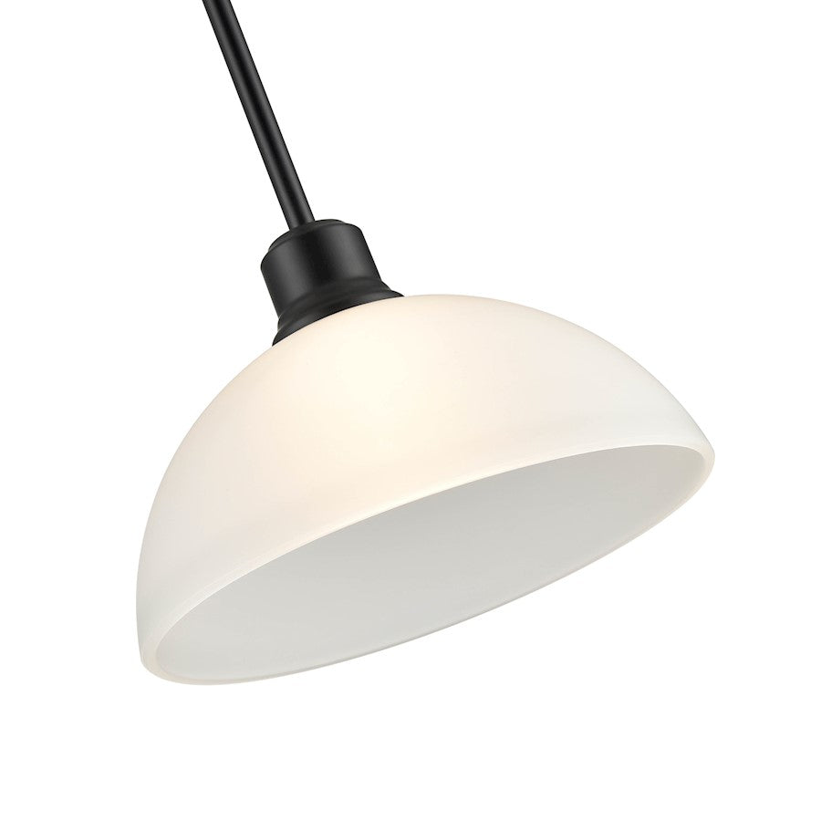 1 Light Mini Pendant, Black/Frosted