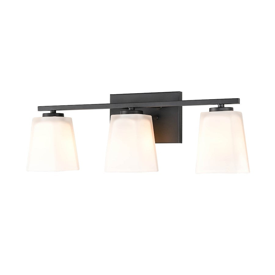 3 Light Bathroom Vanity Light, Matte Black