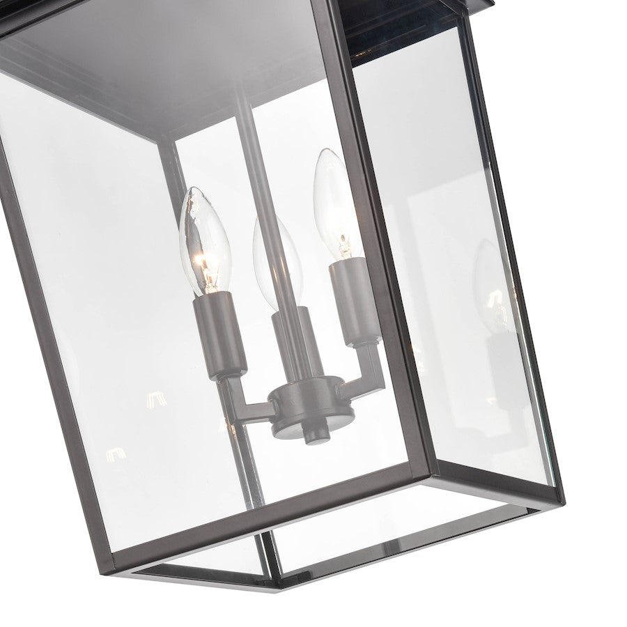 Millennium Lighting Fetterton 3-Lt Small Outdoor Hanging Lantern, BZ - 2973-PBZ