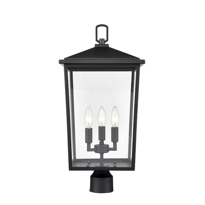 Millennium Lighting Fetterton 3 Light Outdoor Post Lantern, Black - 2983-PBK