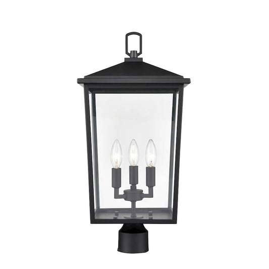 Millennium Lighting Fetterton 3 Light Outdoor Post Lantern, Black - 2983-PBK