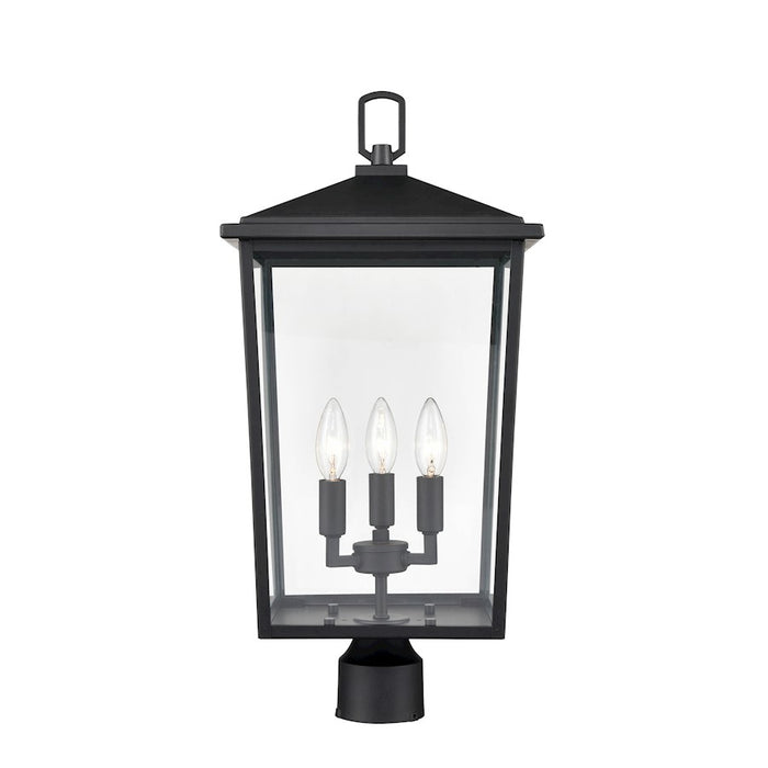 Millennium Lighting Fetterton 3 Light Outdoor Post Lantern, Black - 2983-PBK