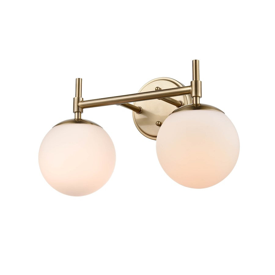 Millennium Lighting 2 Light Vanity, Modern Gold/Opal - 30302-MG