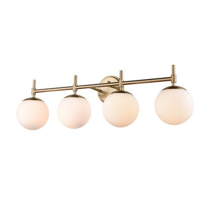 Millennium Lighting 4 Light Vanity, Modern Gold/Opal - 30304-MG