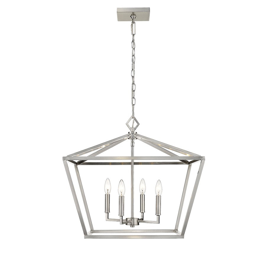 Millennium Lighting 4 Light Pendant Light, Satin Nickel - 3294-SN