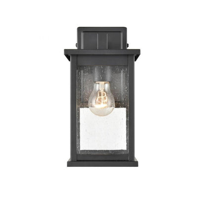 Millennium Bowton 1 Light 11.375" Outdoor Hanging Lantern, Black - 4101-PBK