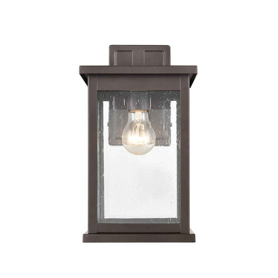 Millennium Bowton 1 Light 13" Outdoor Wall Sconce, Bronze/Seeded - 4111-PBZ